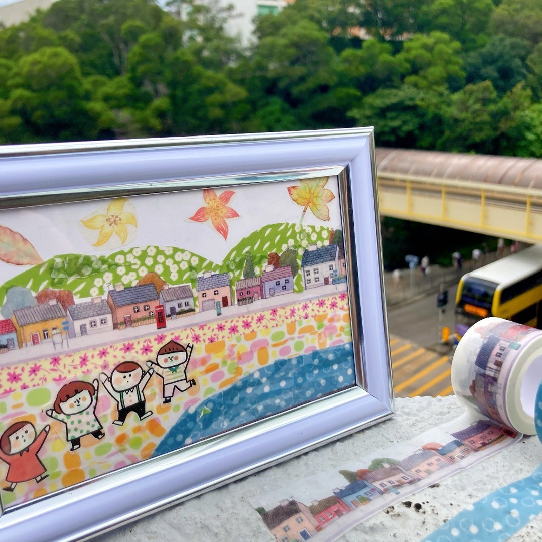 紙膠帶風景畫